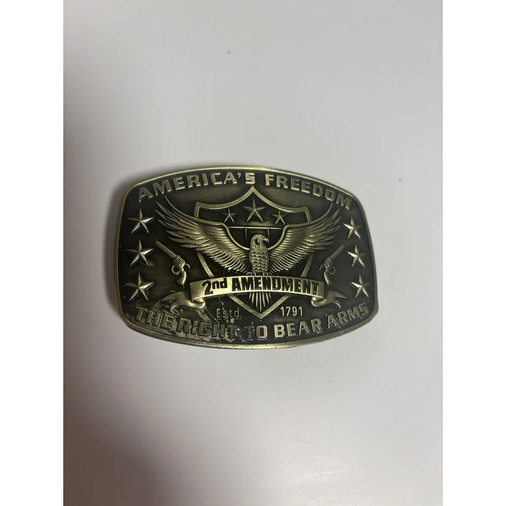 WESTERN BELT BUCKLE 2ND. AMENDMENT AMERICAN FREEDOM MEN/WOMEN
